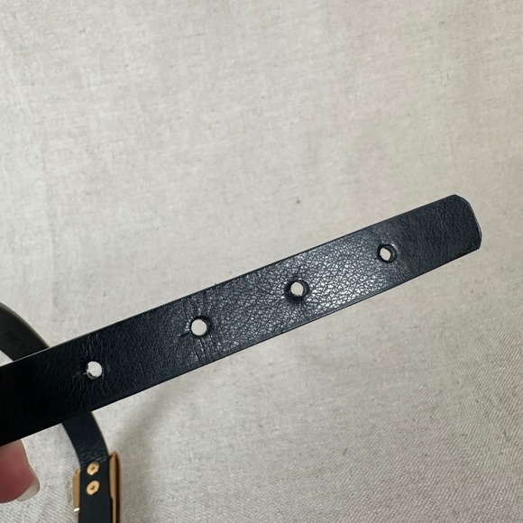 Bow statement belt thin skinny gold metal Black Lizard dark feminine dress - Picture 3 of 8